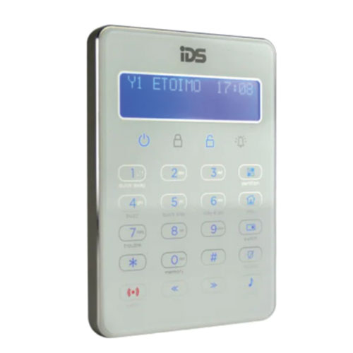 IDS XSeries Soft Touch White LCD Keypad